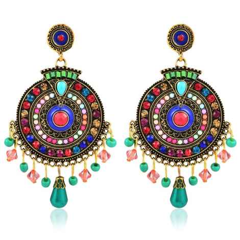 Buy Crunchy Fashion Silver Metal Dangle & Drop Earrings - Purplle