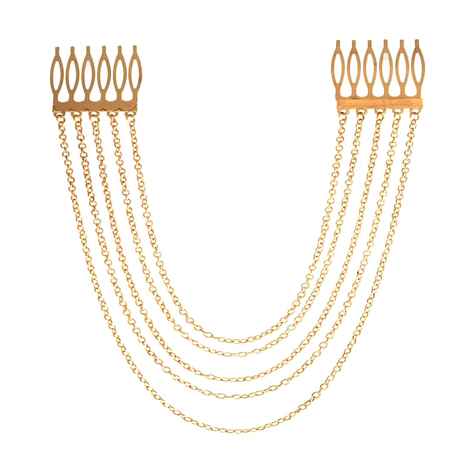 Buy Crunchy Fashion Multi Chain Comb Hair Pin - Purplle