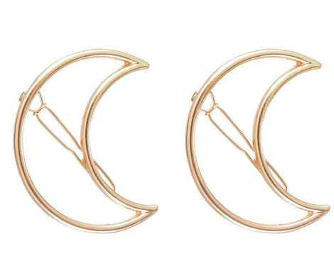 Buy Crunchy Fashion Golden Moon Hair Pin Set - Purplle