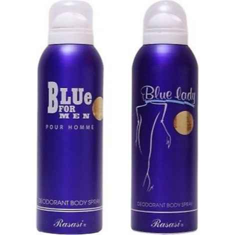 Buy Rasasi Blue Lady & Blue For Men Deo Combo Pack - Purplle