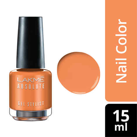 Lakme Absolute Gel Stylist Nail Color - Peach Sorbet (15 ml)
