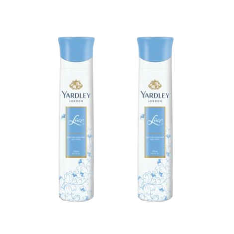 Yardley Lace Perfumed Deodorant Body Spray (150 ml) Pack of 2