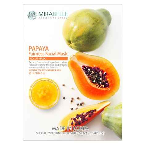 Buy Mirabelle Korea Papaya Fairness Facial Mask (25 ml) - Purplle