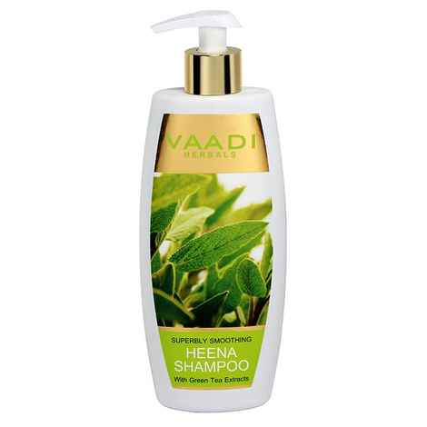 Buy Vaadi Herbals Superbly Smoothing Heena Shampoo with Green Tea Extracts (350 ml) - Purplle