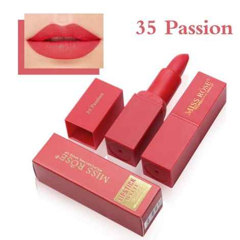 Miss Rose Brand lips Matte Moisturizing Lipstick Vitamin E Waterproof 7301-035B #35