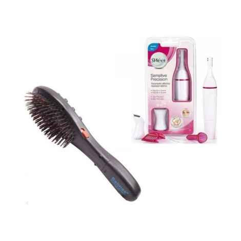 Buy Style Maniac Combo Of Hair Massager Comb Acupressure Head Hair Brush Vibrator Massager And Sweet Senstive Precision Cordless Trimmer For Women With An Amazing Style Maniac 22 Hair Styles Booklet - Purplle