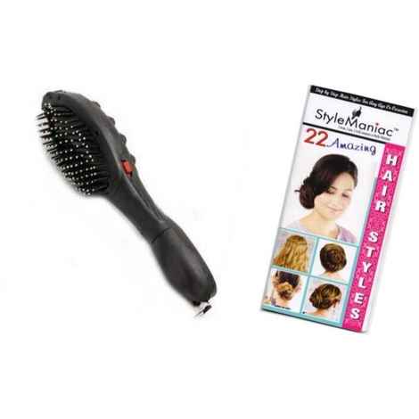 Buy Style Maniac Home Doctor Magnetic Massager Hair Brush With Amazing Hair Style Booklet - Purplle
