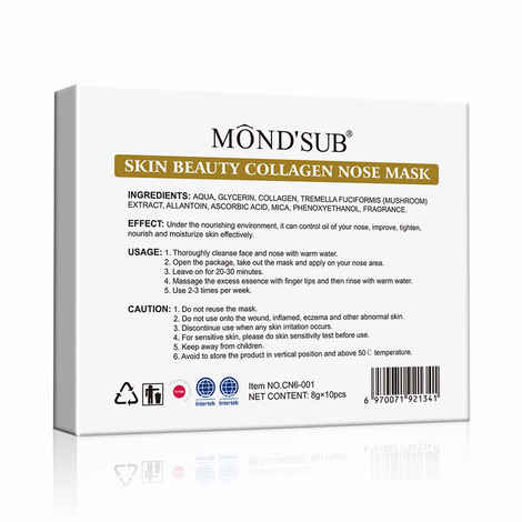 Buy MondSub Skin Beauty Collagen Nose Mask - Purplle