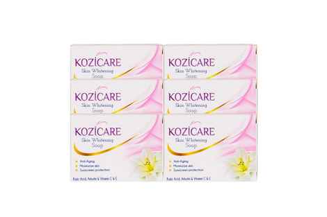 Buy Healthvit Kozicare Skin Whitening Soap, 75g (Pack of 6) - Purplle