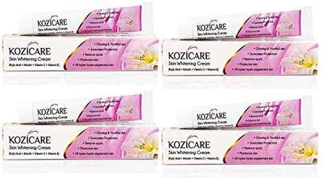 Buy Kozicare Skin Lightening Cream with Kojic Acid, Arbutin, Glutathione - 15g (Pack of 4) - Purplle