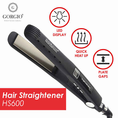 Buy Gorgio Professional High Performance Hair Straightner Hs600 With Caramic And Teflon Coating For Frizz Free Hair - Purplle