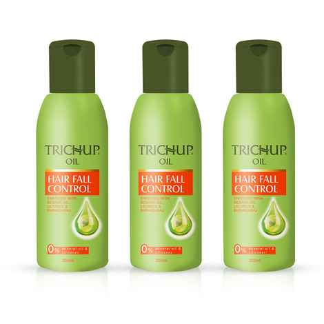 Buy Trichup Hair Fall Control Herbal Hair Oil (200 ml) (Pack of 3) - Purplle