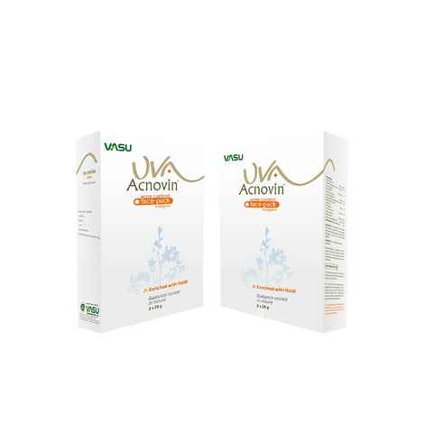 Buy Vasu UVA Acnovin Herbal Face Pack (2 x 25 g) - Purplle