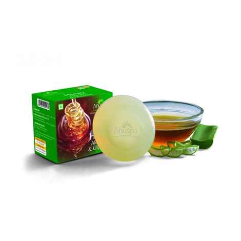 Buy Anuspa Herbal Honey Aloevera And Glycerine For Clear And Youthful Skin Bathing Soap (125 g) Each Set Of 6 - Purplle