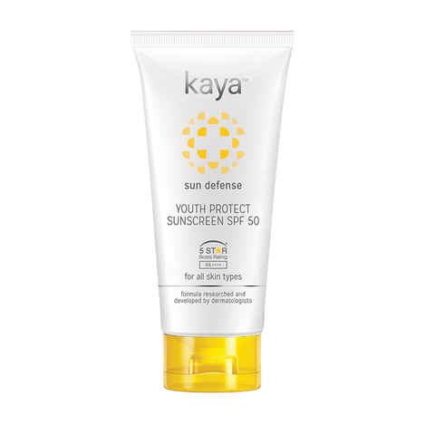 Kaya Clinic Youth Protect Sunscreen SPF 50, PA++++, 5 Star Boots Rating, light weight, PABA free, all skin types 50ml