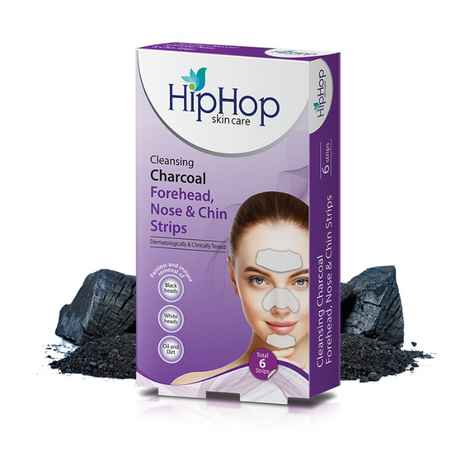 HipHop Cleansing Charcoal Forehead, Nose & Chin Strips (6 Strips)