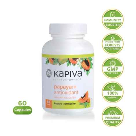 Buy Kapiva Papaya + Anti-Oxidant Capsules - 60 Caps - Purplle