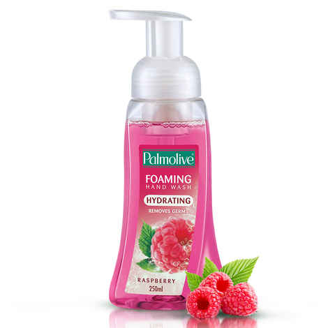 Palmolive Hydrating Foaming Raspberry Liquid Hand Wash, Wash Away Germs, Refreshing Fragrance (250 ml) Dispenser Bottle