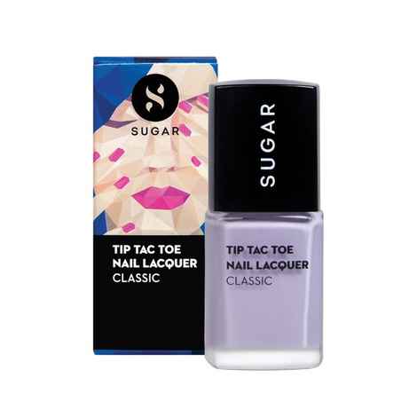 SUGAR Cosmetics Tip Tac Toe Nail Lacquer - 064 Pop The Purple (Pastel Lavender)