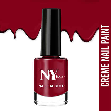 NY Bae Creme Nail Enamel - Waldorf Salad 18 (6 ml) | Red | Smooth Creamy Finish | Rich Colour Payoff | Chip Resistant | Quick Drying | One Swipe Application | Vegan | Cruelty & Lead Free | Non-Toxic