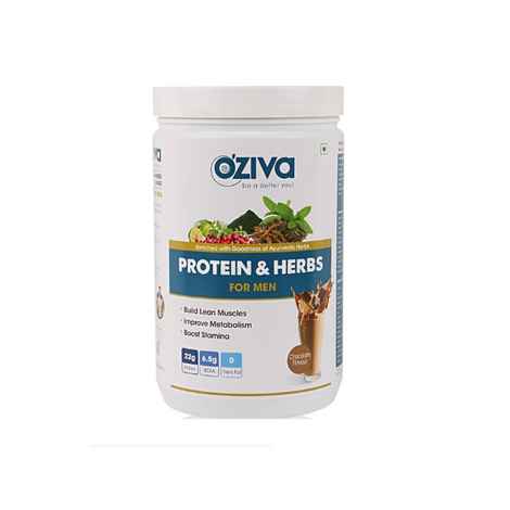 Buy OZiva Protein & Herbs, Men, Whey Protein with Ayurvedic Herbs & Multivitamins (Chocolate, 34 Servings) - Purplle