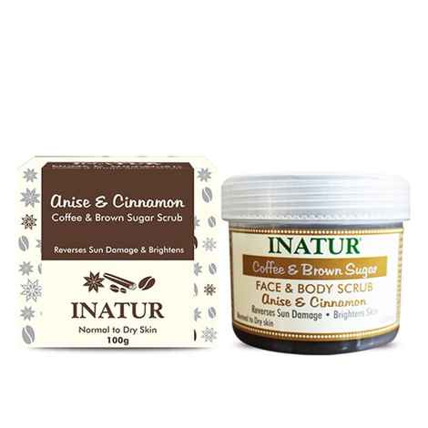 Inatur Coffee And Brown Sugar Face & Body Scrub (100 g)
