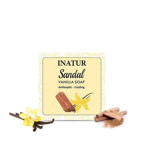 Inatur Sandal & Vanilla Sugar Soap (125 g)