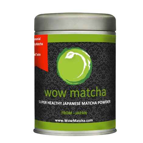 Wow Matcha Japanese Organic Ceremonial Grade Matcha Powder 100 Grams