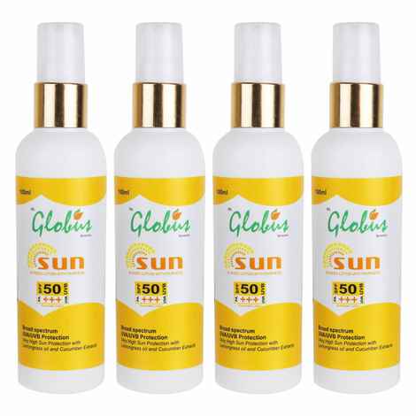 Buy Globus Ayurvedic Sunscreen Lotion Spf 50 Pa+++ 100 ml (Pack of 4) - Purplle