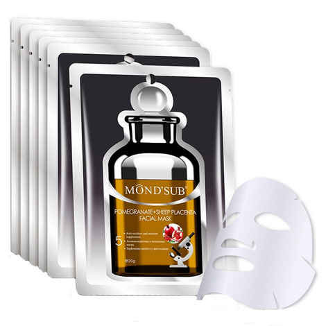 Buy MondSub PomegranateSheep Placenta Face Mask Sheet Pack Of 2 - Purplle