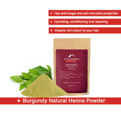 Alps Goodness Natural Henna Powder - Burgundy (50 gm)