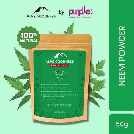 Buy Alps Goodness Powder - Neem (50 g) | 100% Natural Powder | No Chemicals, No Preservatives, No Pesticides | Face Mask for Acne | Acne Treatment | Dandruff Treatment - Purplle