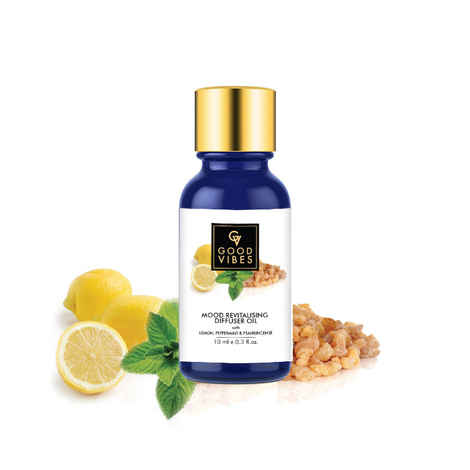 Good Vibes Mood Revitalising Diffuser Oil With Lemon, Peppermint & Frankincense (10 ml)