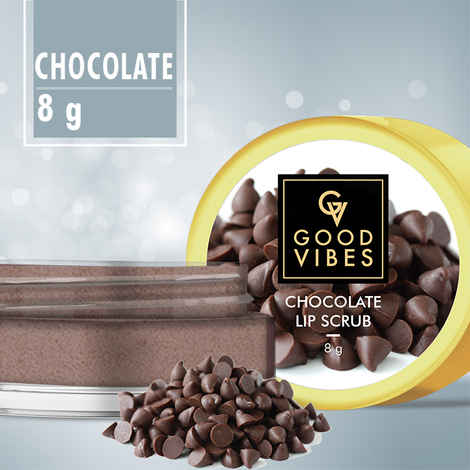 Good Vibes Chocolate Lip Scrub | Lightweight, Exfoliating, Nourishing | No Parabens , No Animal Testing (8 g)