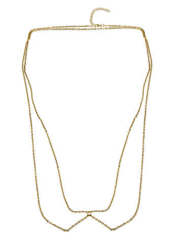 Buy Femnmas Stylish Cross Golden Body Chain - Purplle