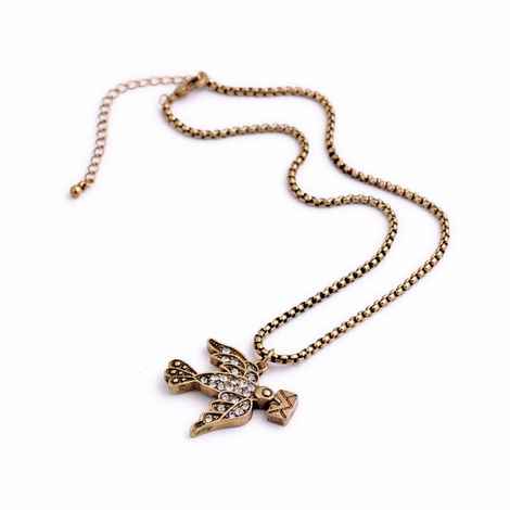 Buy Femnmas Vintage Bird Pendant - Purplle