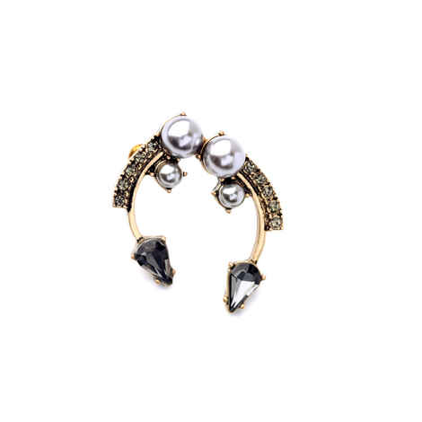 Buy Femnmas Pearl Curvy Fashion Studs - Purplle