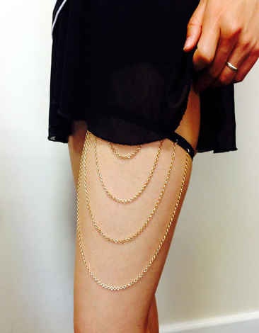 Buy Femnmas Multi Tassel Celebrity Style Thigh Chain - Purplle