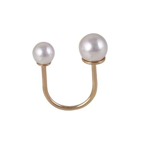 Buy Femnmas Simple Pearl U Shape Ring - Purplle