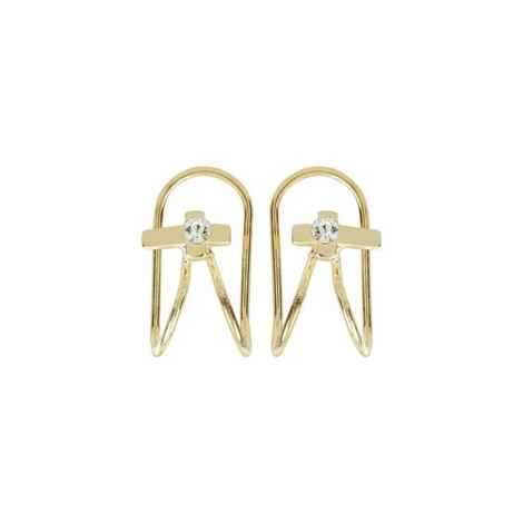 Buy Femnmas Golden Cross Non Pierced Earclip - Purplle
