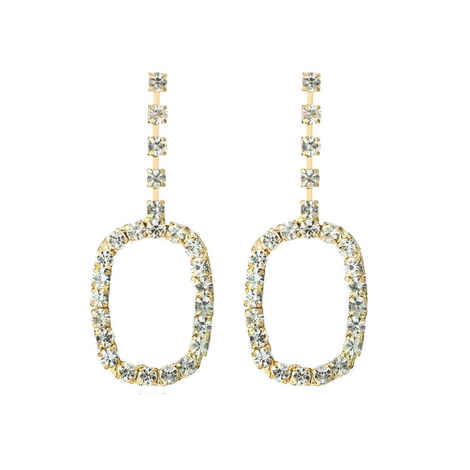 Buy Femnmas Long Circle Zircon Dress Earring - Purplle