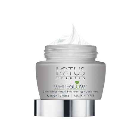 Buy Lotus Herbals Whiteglow Skin Whitening & Brightening Nourishing Night Cream, 60g - Purplle