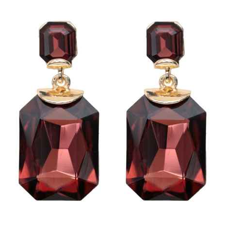 Buy Crunchy Fashion Stylish Deep Brown Gold Plated Dangle & Drop Earrings - Purplle