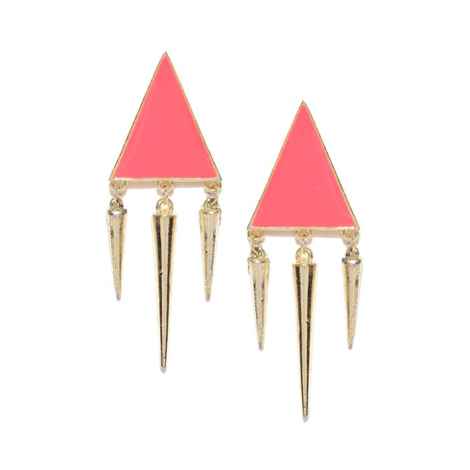 Buy Crunchy Fashion Tribal Spike Earrings- Pink - Purplle