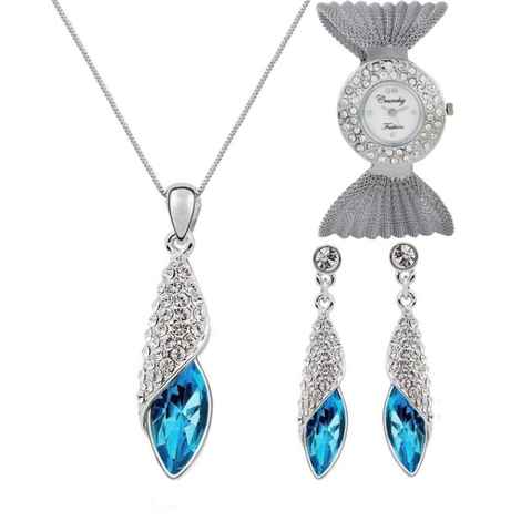 Buy Crunchy Fashion Aqua Teardrop Party Gift Set - Purplle