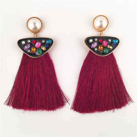 Buy Crunchy Fashion Red Feather Dangler Earring - Purplle