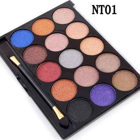 Miss Rose Make Up 15 Color Eyeshadows Shimmer (7001-077Nt03) (18 g)