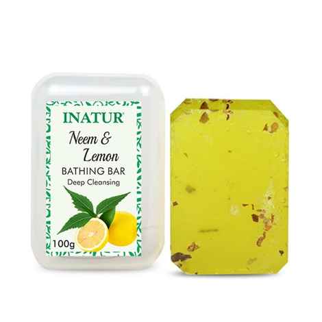 Inatur Herbals Neem & Lemon Bathing Bar (100 g)