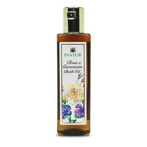 Inatur Herbals Rose & Geranium Bath Oil (200 ml)