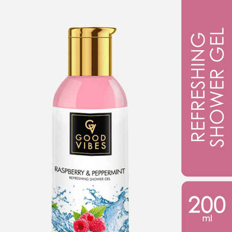 Good Vibes Refreshing Shower Gel (Body Wash) - Raspberry & Peppermint (200 ml)